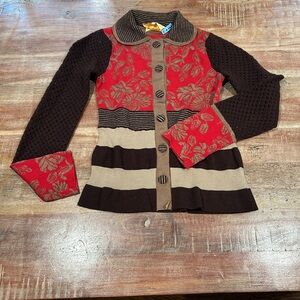 Floral Patterned Cardigan Sweater from NOLA-based knitting family